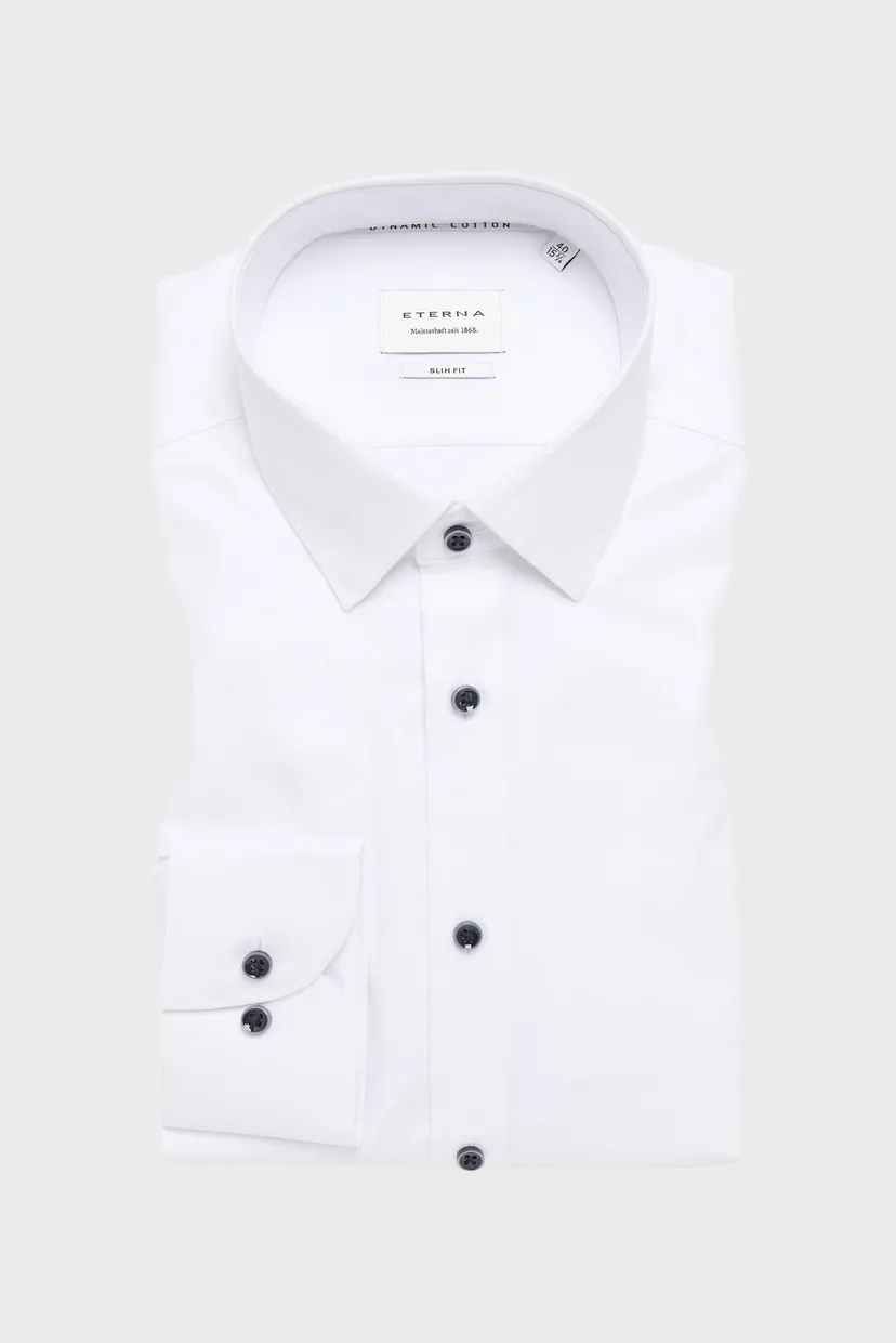 Чоловіча біла сорочка SLIM FIT 6