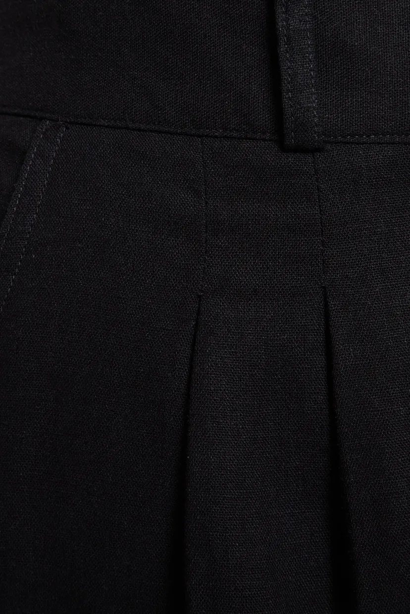 Жіночі чорні лляні шорти LINEN VISCOSE SHORT 3