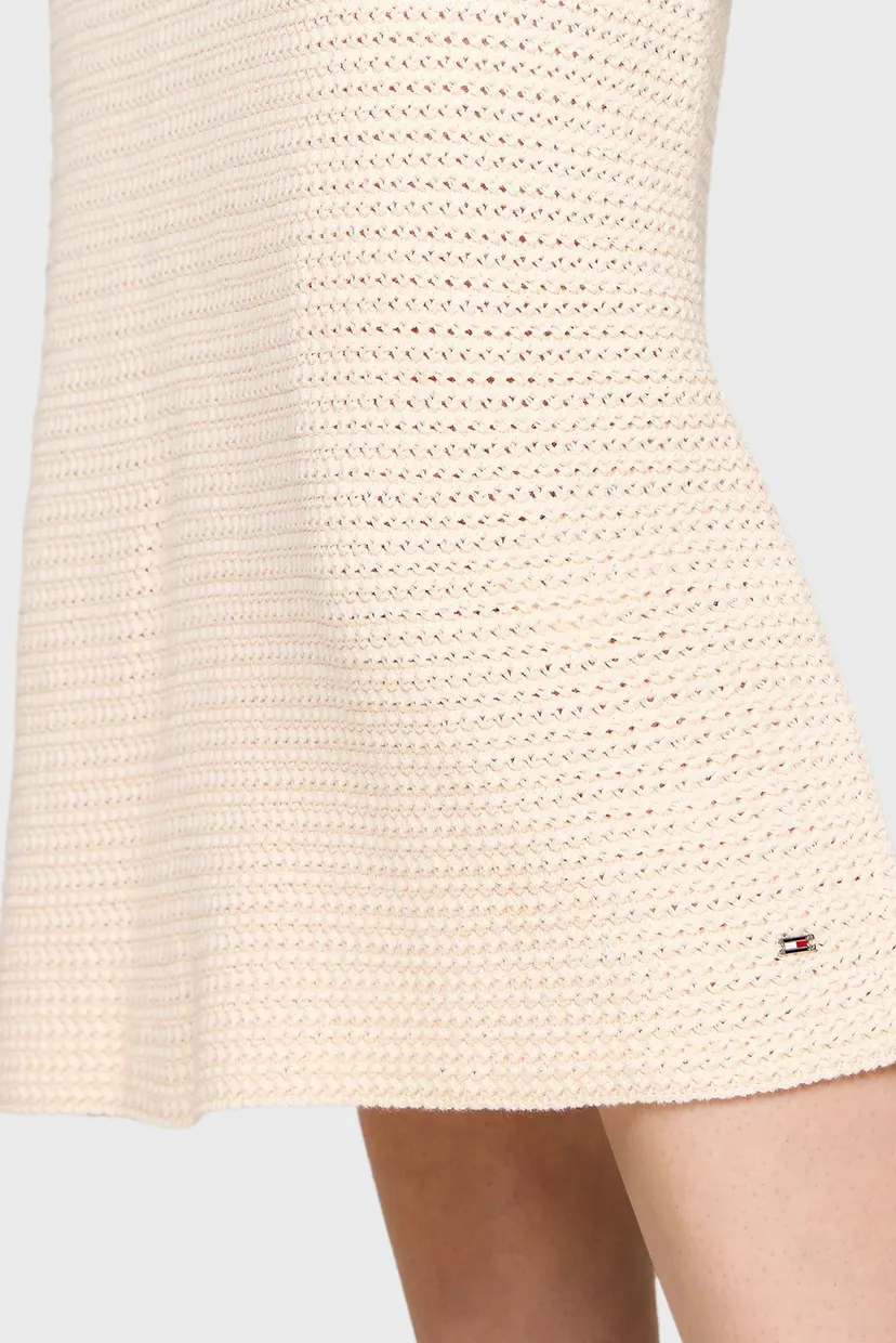 Женское бежевое платье CROCHET MIDI DRESS 4