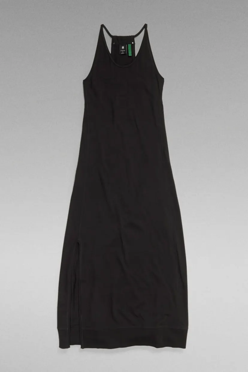 Женское черное платье Racer slip dress 4