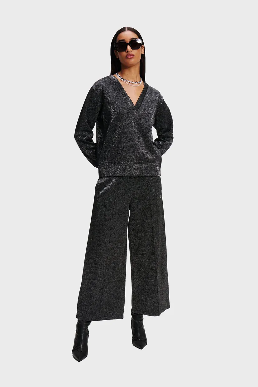 Женские черные кюлоты LUREX JERSEY CULOTTES 4