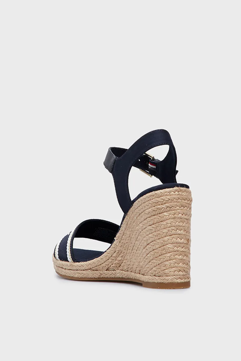 Женские темно-синие босоножки MONO WEBBING HIGH WEDGE SANDAL 5