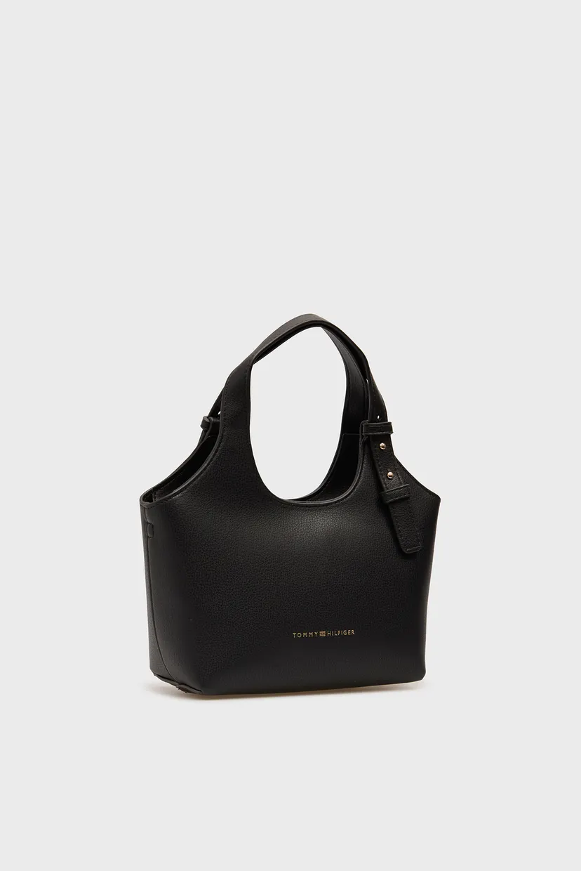 Жіноча чорна сумка LOGO MINI TOTE 3