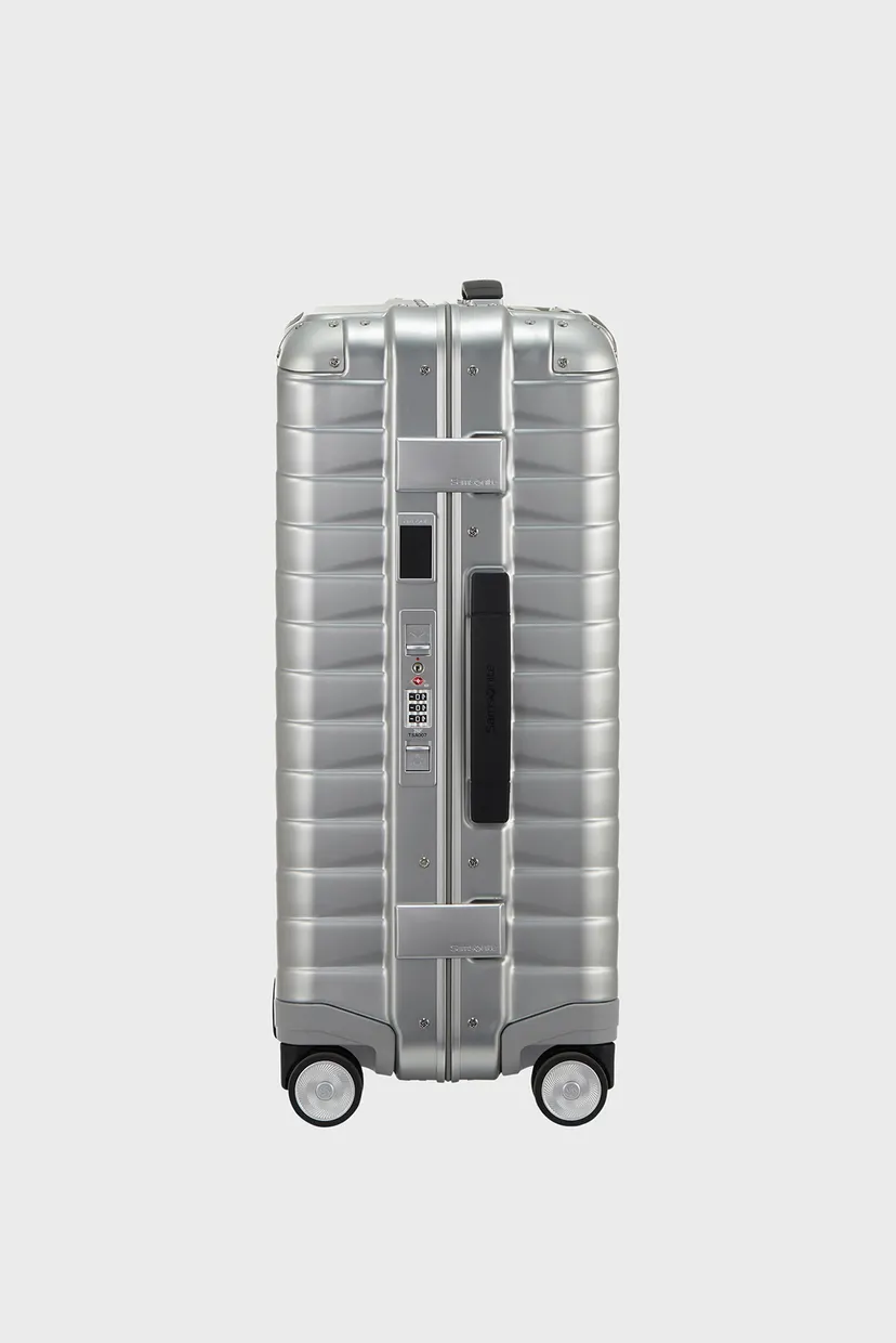 Серебристый чемодан 55 см PROXIS ALU ALUMINIUM 3