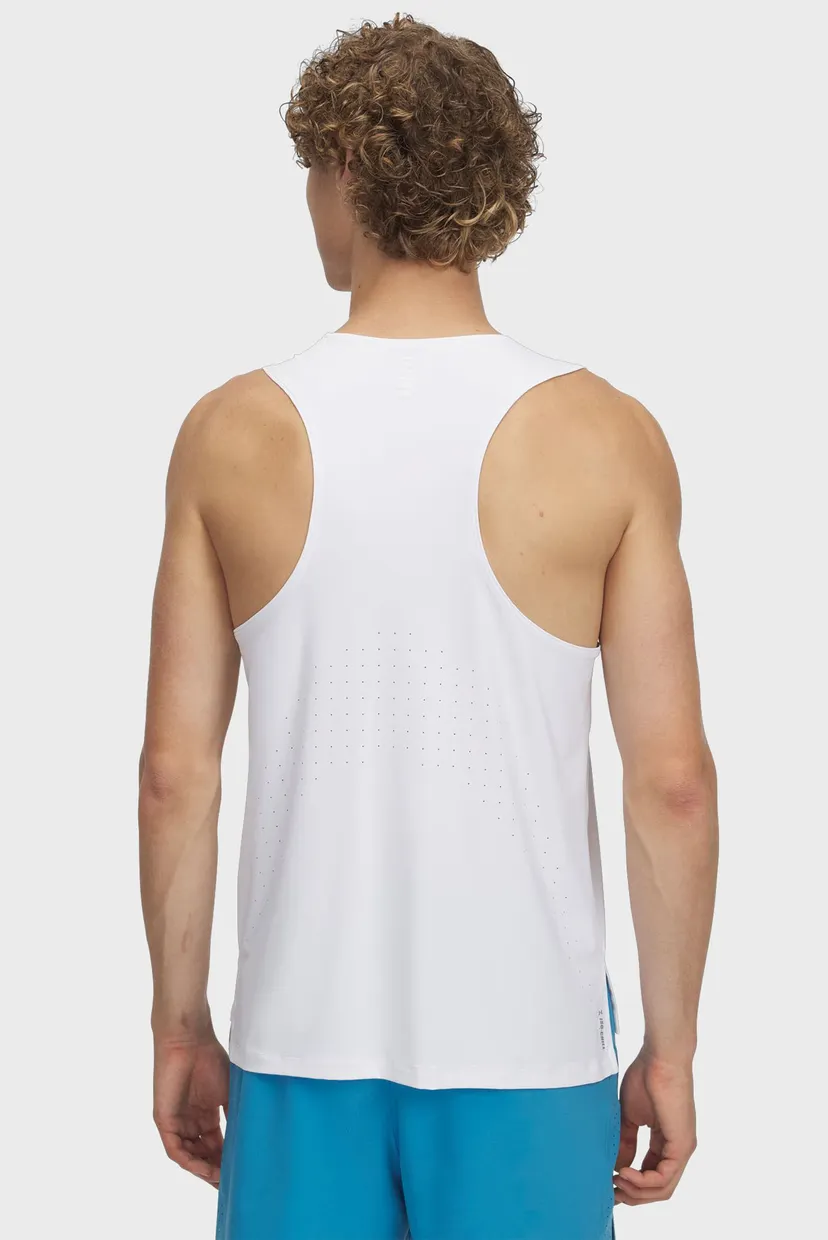 Мужская белая майка UA LAUNCH ELITE SINGLET 3