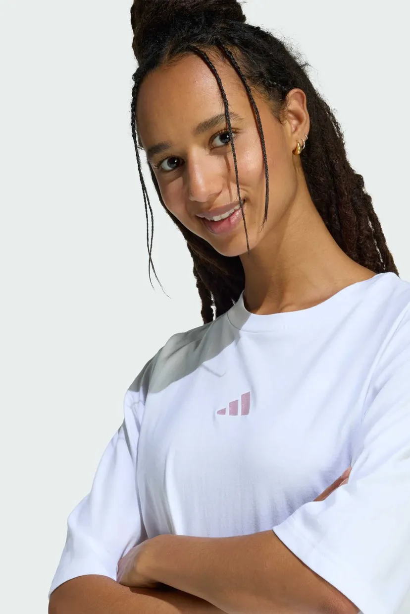 Жіноча біла футболка MINI EMBROIDERY OVERSIZED GRAPHIC 4