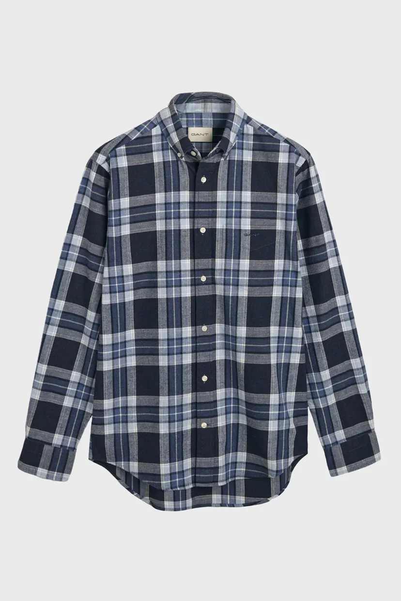 Чоловіча темно-синя картата сорочка REG TARTAN MELANGE CHECK 7