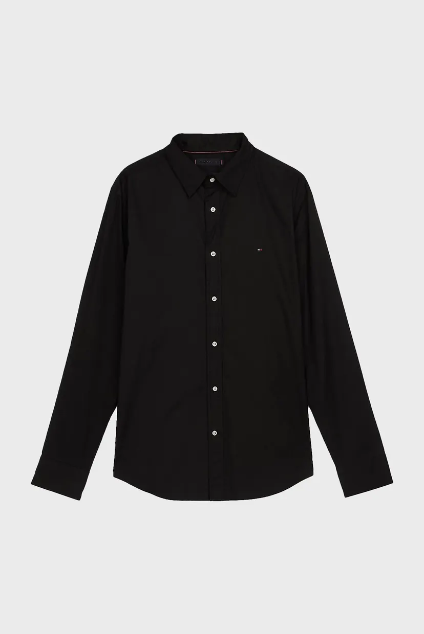 Чоловіча чорна сорочка FLEX POPLIN KENT COLLAR SF 5