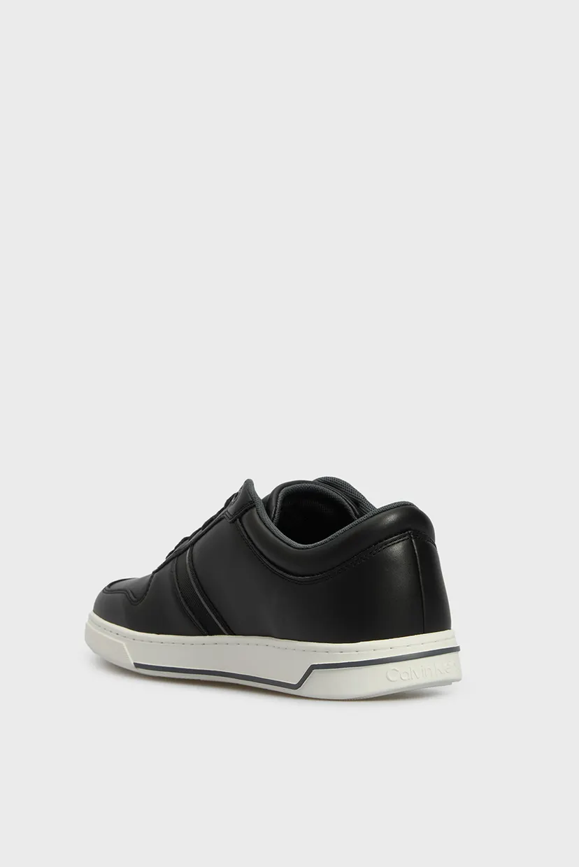 Чоловічі чорні шкіряні снікерси LOW TOP LACE UP LOGO 5