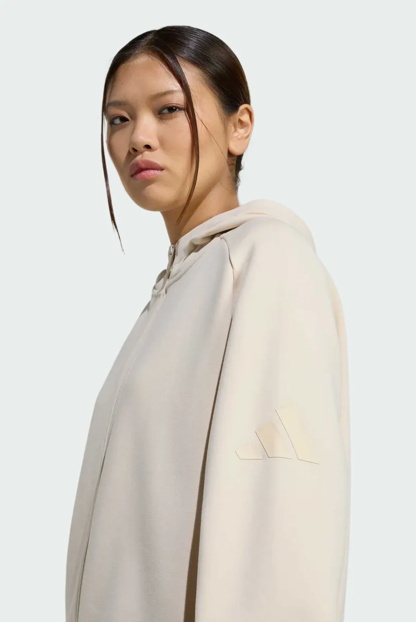 Жіноче бежеве худі SOFT LUX FULL-ZIP 4