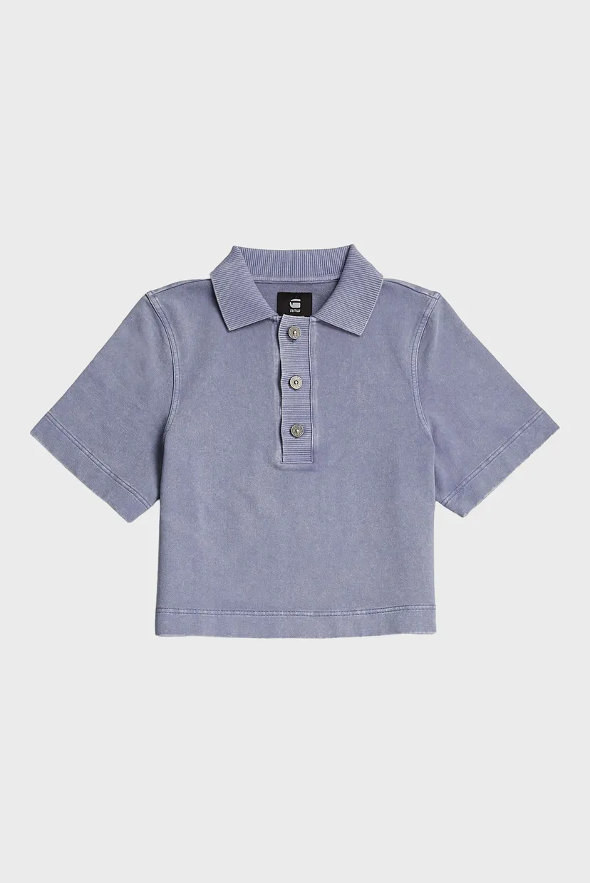 Женское голубое поло Overdyed 6