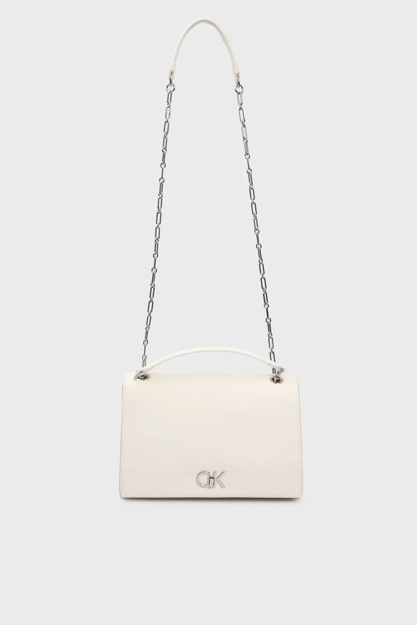 Жіноча біла сумка CK MEDIUM CONV CONV CHAIN BAG 5
