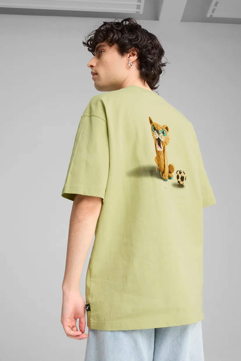 Чоловіча оливкова футболка GRAPHICS The PUMA Cat Tee Men 3