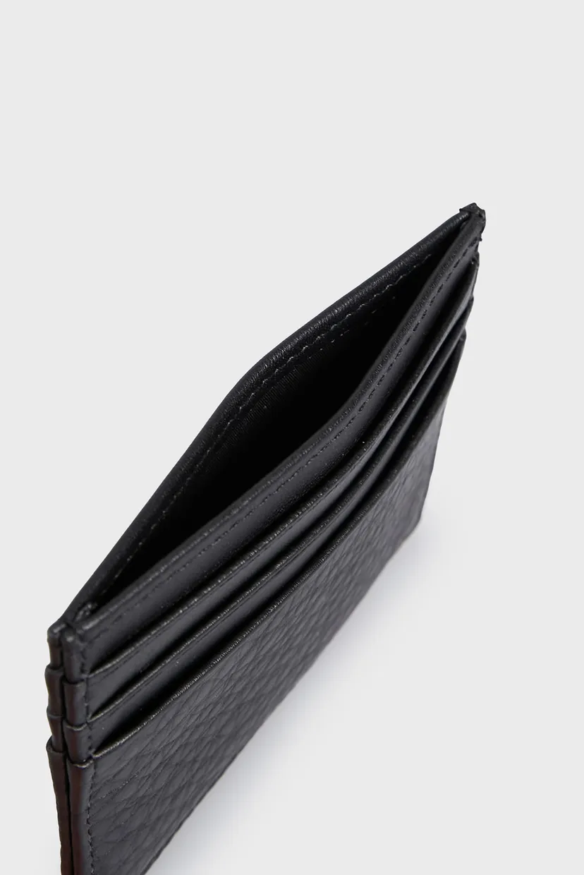 Мужской черный кожаный кардхолдер TH PREMIUM LEATHER 4
