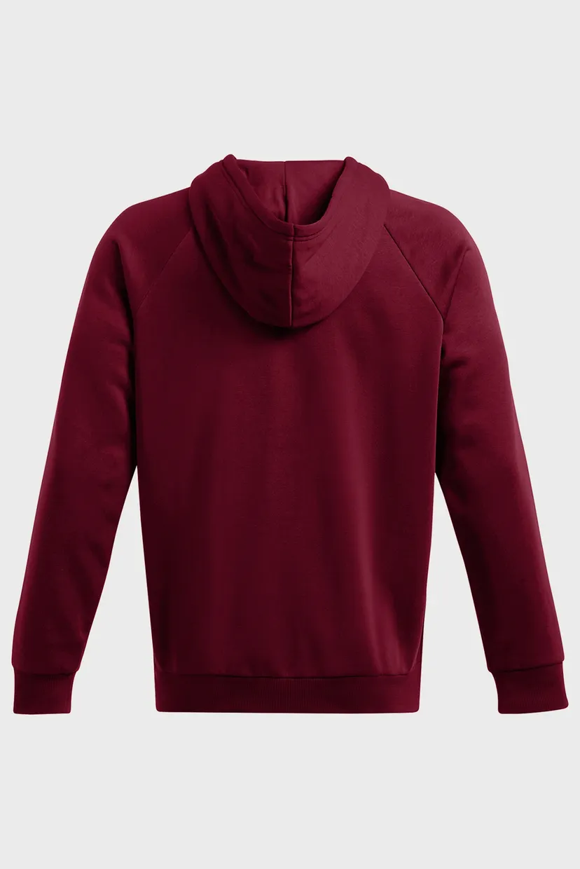 Мужское бордовое худи UA Rival Fleece FZ Hoodie 5