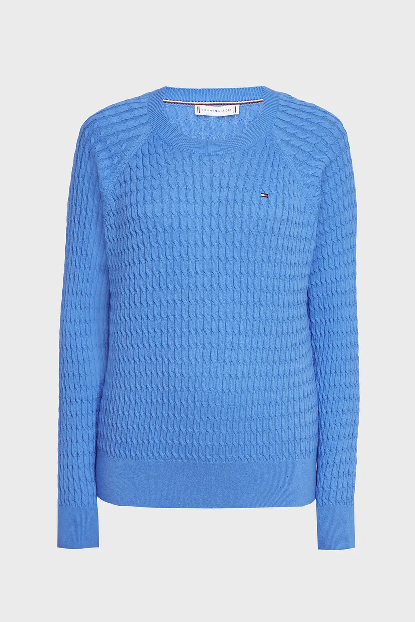 Женский голубой джемпер CO CABLE C-NK SWEATER 5