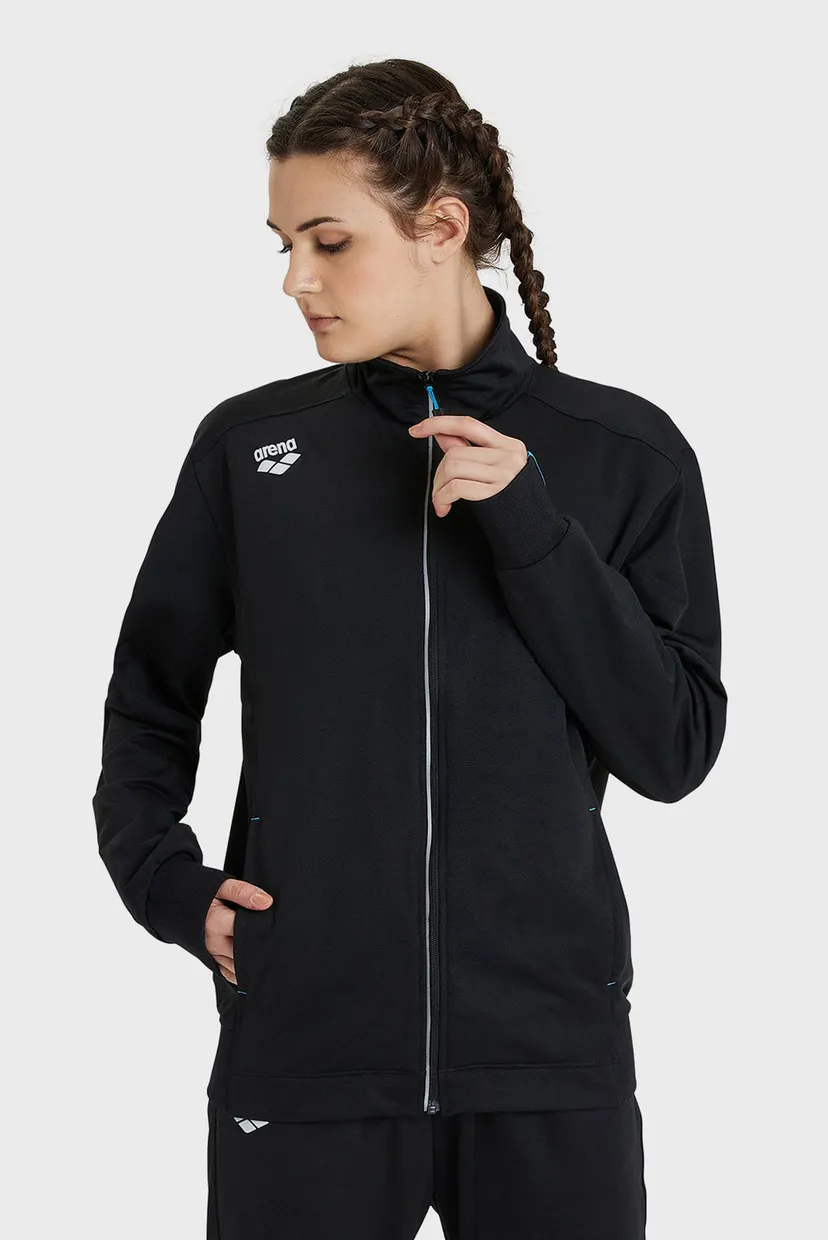 Чорна спортивна кофта (унісекс) TEAM JACKET PANEL KNITTED POLY 3