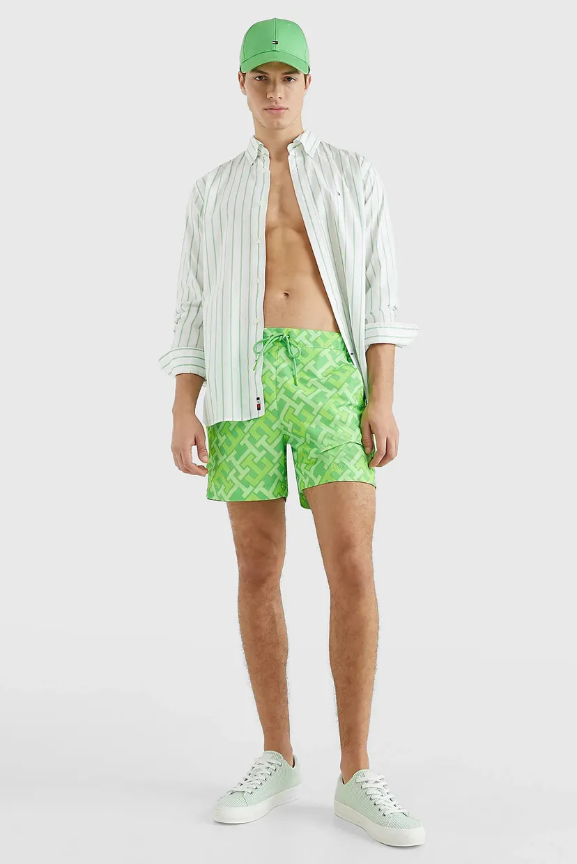 Чоловічі салатові плавальні шорти з візерунком SF MEDIUM DRAWSTRING PRINT 3