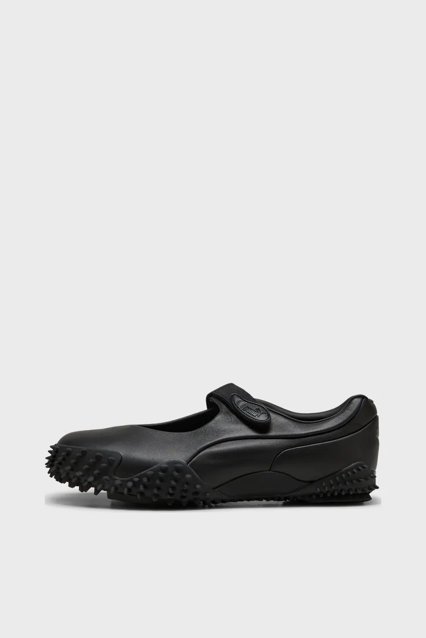 Женские черные кожаные балетки Mostro Fey Leather Shoes Unisex 4