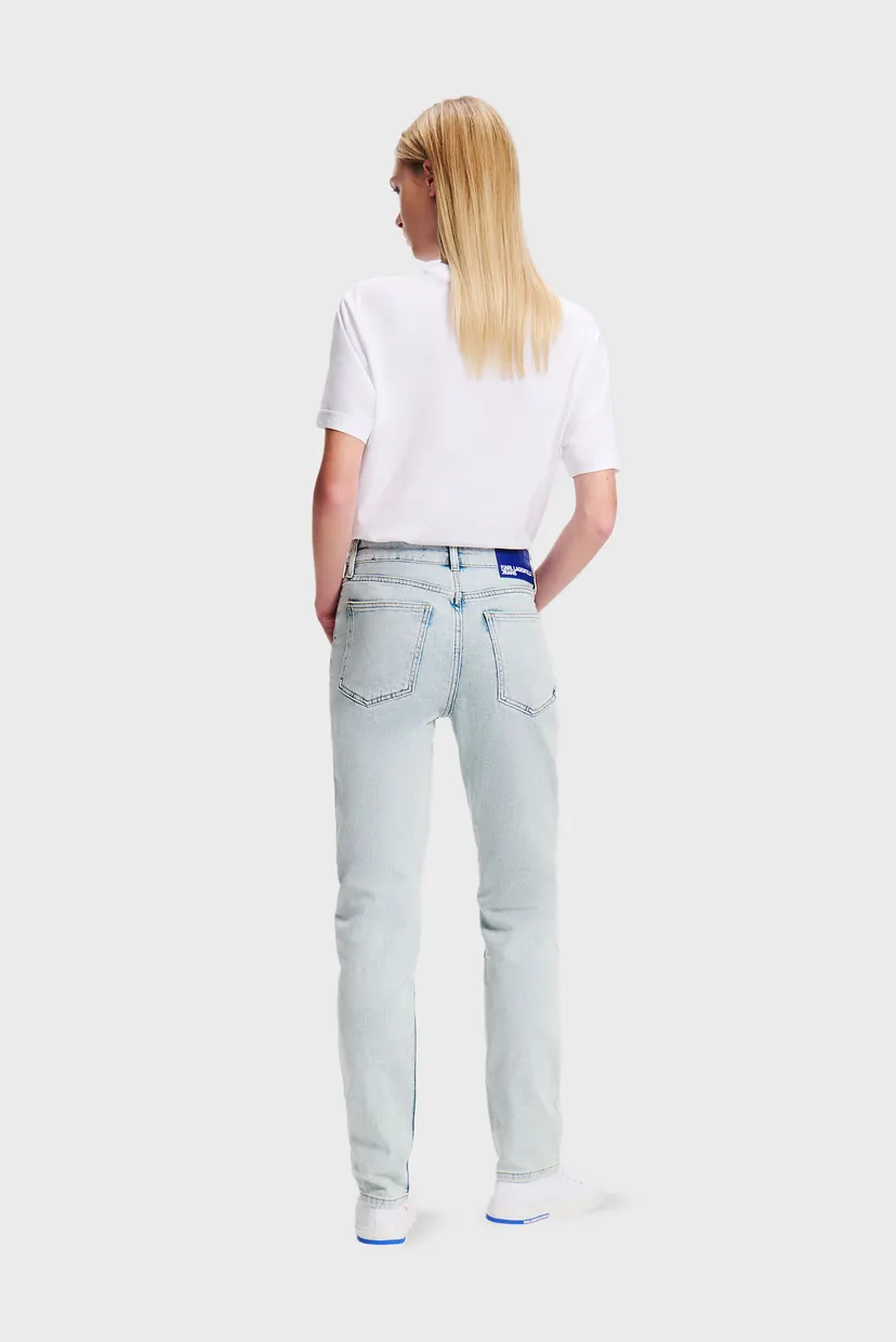 Женские голубые джинсы tapered shank 3
