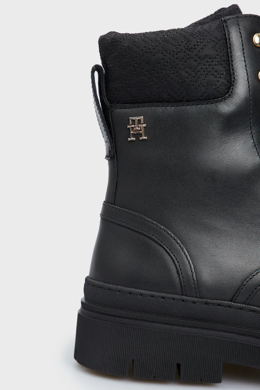 Жіночі чорні шкіряні черевики CLEATED LACE-UP LTHR MIX MONO TL 5