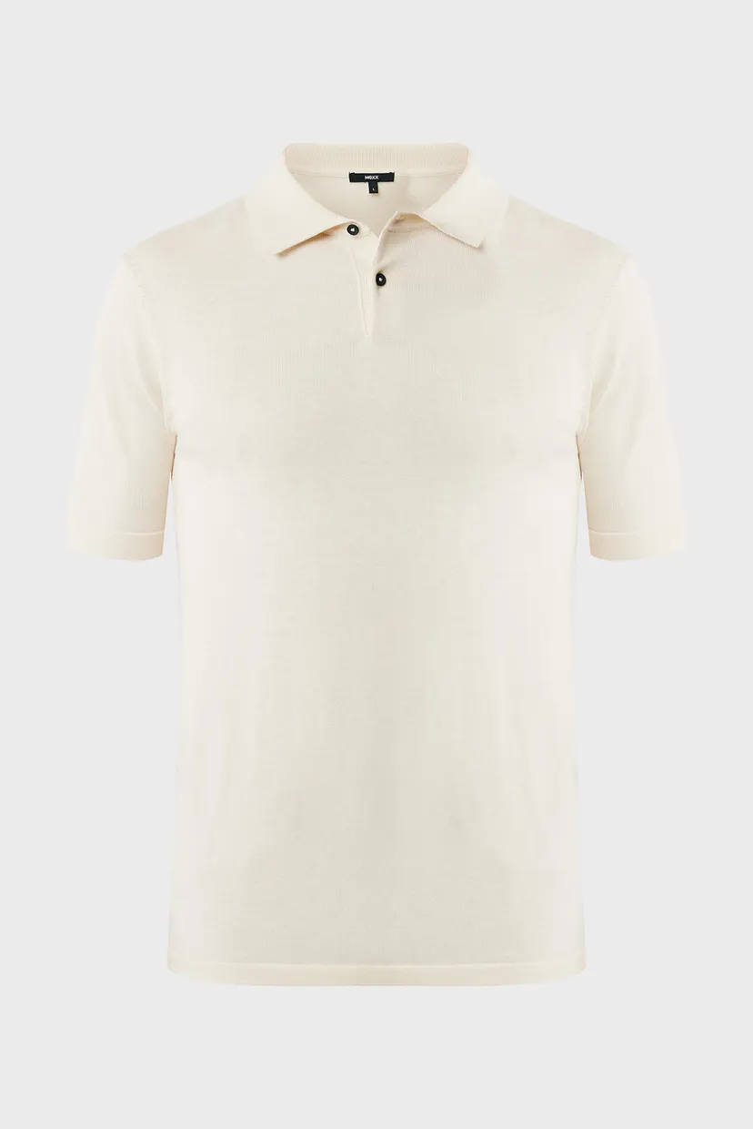 Чоловіче біле поло GIUSEPPE Premium knit polo 5