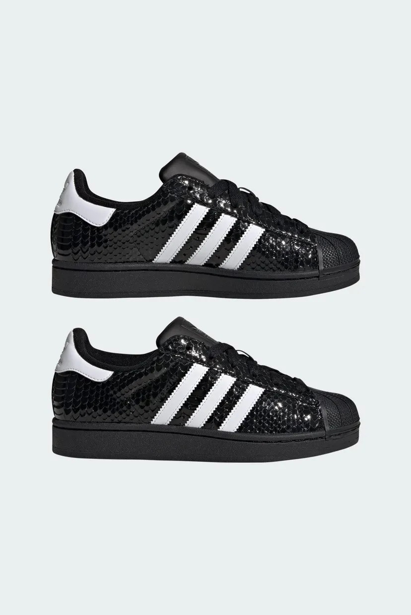 Женские черные кожаные сникерсы SUPERSTAR II 7