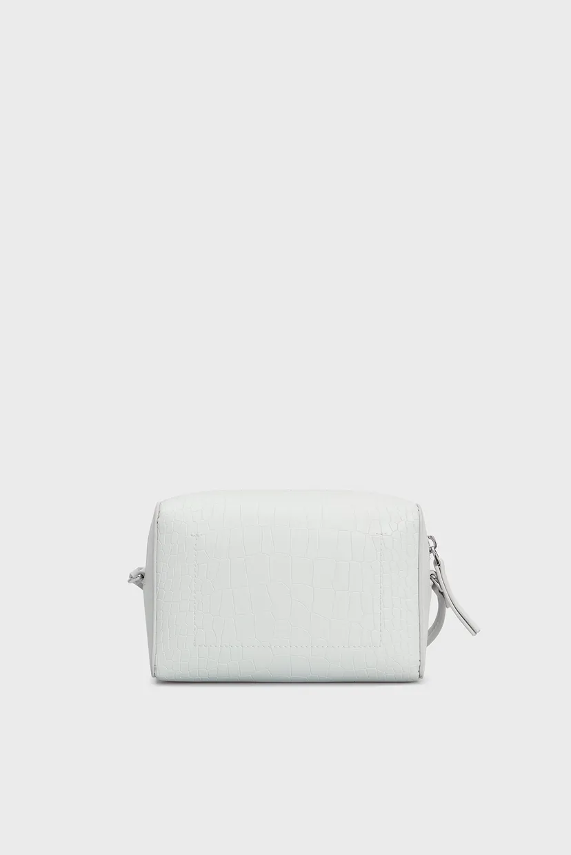 Жіноча біла сумка CK DAILY CAMERA BAG CROCO 4