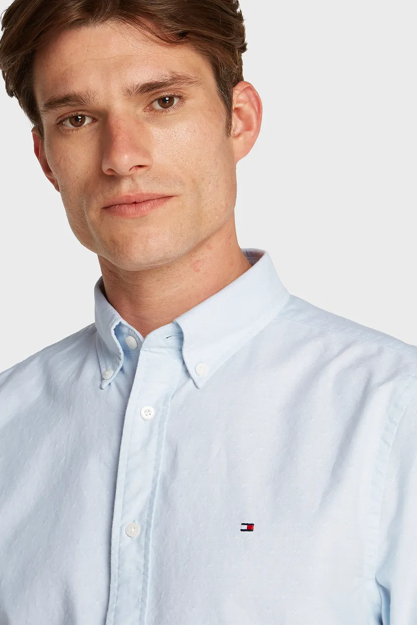 Чоловіча блакитна сорочка OXFORD DOBBY RF SHIRT 4