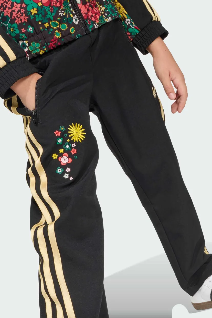 Дитячий чорний спортивний костюм з візерунком (кофта, штани) adidas Originals x Liberty London 5