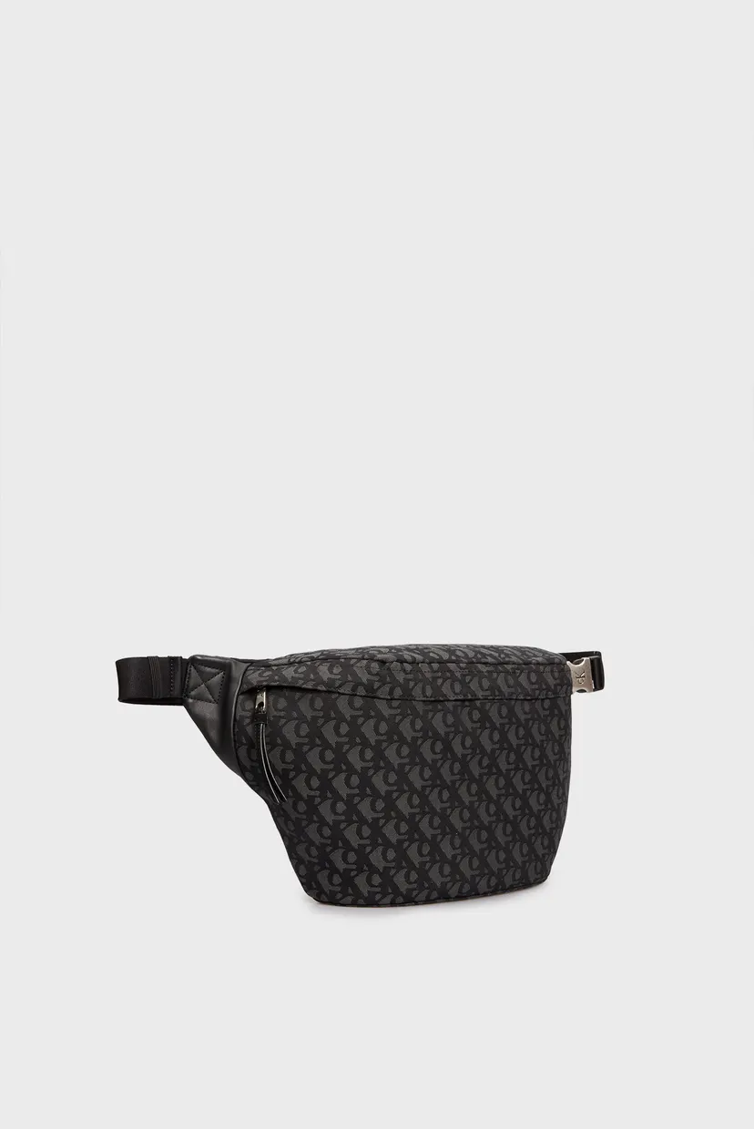 Чоловіча чорна поясна сумка з візерунком SLOUCHED OVERSIZED WAISTBAG 3