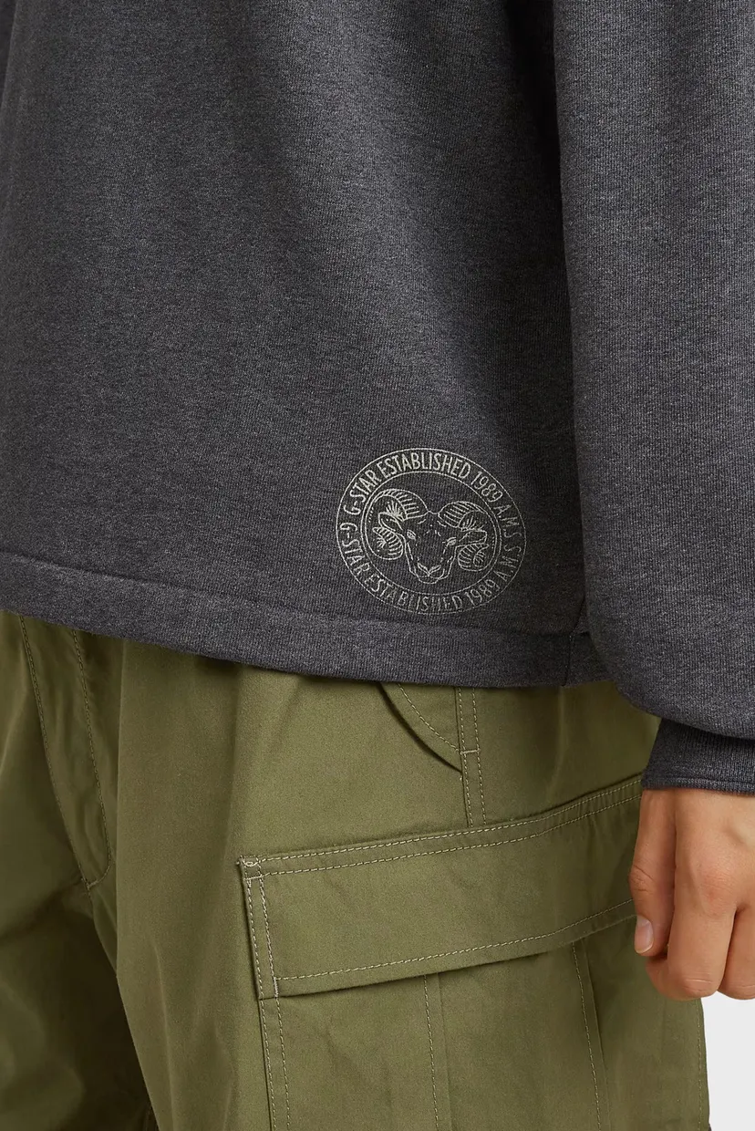 Мужской серый свитшот Henley 4