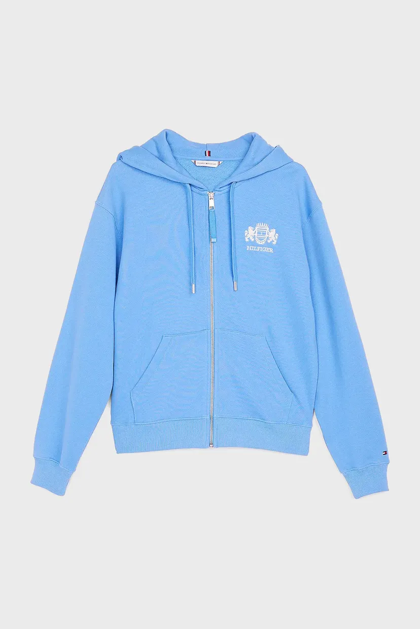 Женское голубое худи REG VARSITY ZIP HOODIE 5