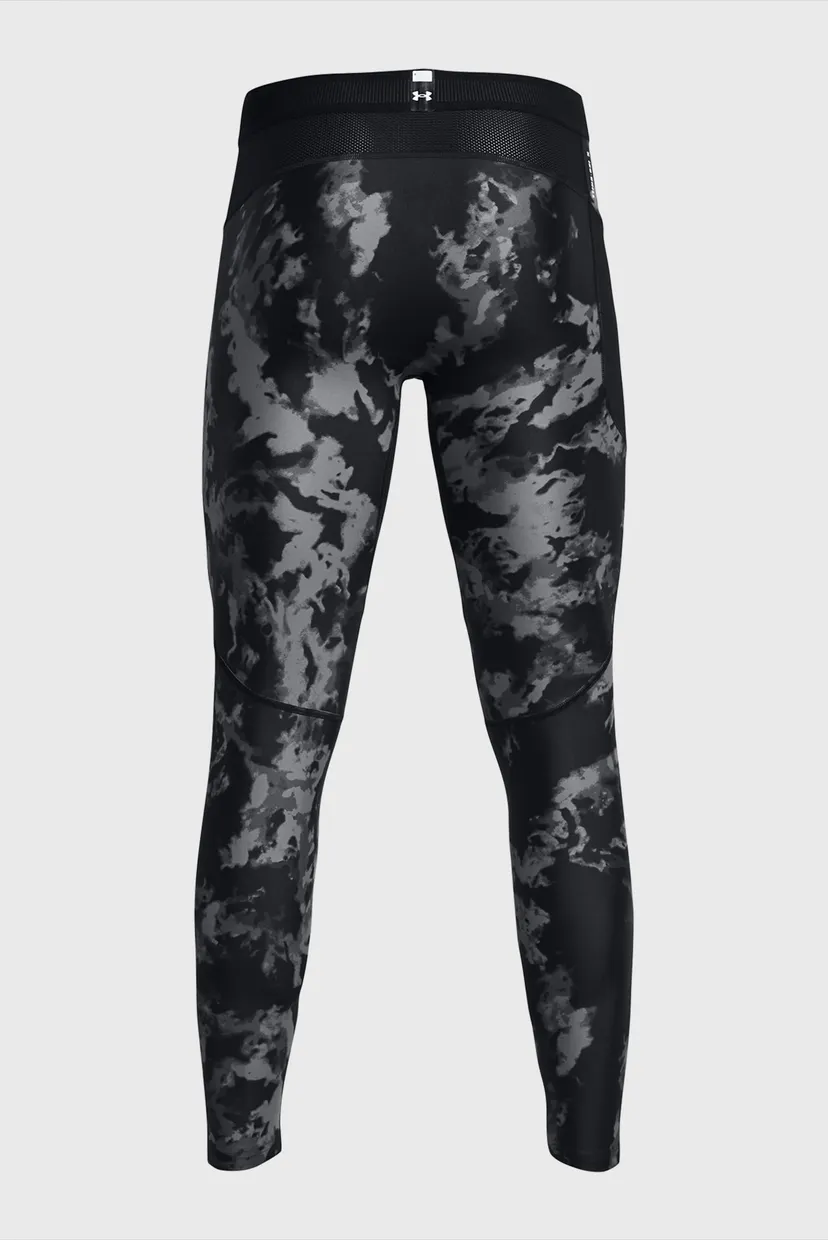 Мужские черные тайтсы UA HG IsoChill Prtd Leggings 6