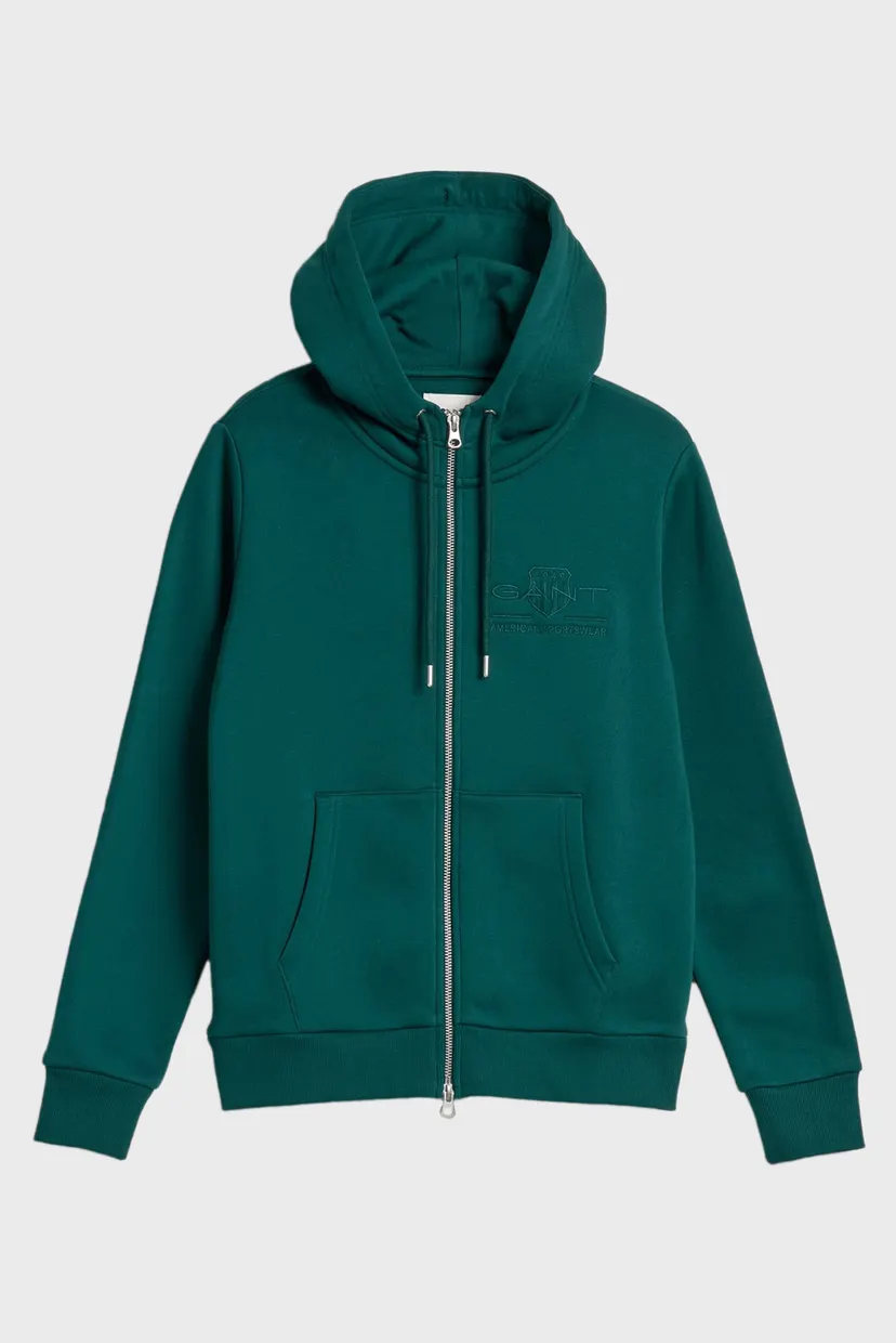 Жіноче зелене худі REG TONAL SHIELD ZIP 5