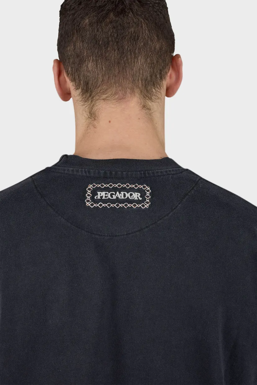 Мужская черная футболка Barno Oversized Tee 6