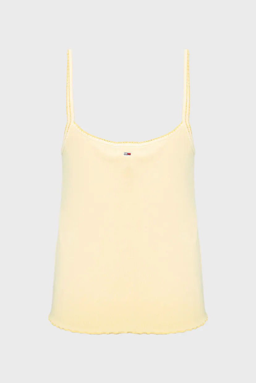 Жіночий жовтий топ TJW SLIM GMD RIB STRAP TOP 7