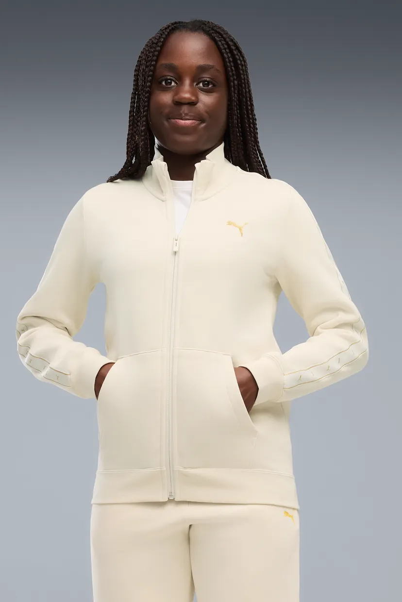 Детский бежевый спортивный костюм (кофта, брюки) Essentials tape Full-Zip Tracksuit Youth 3