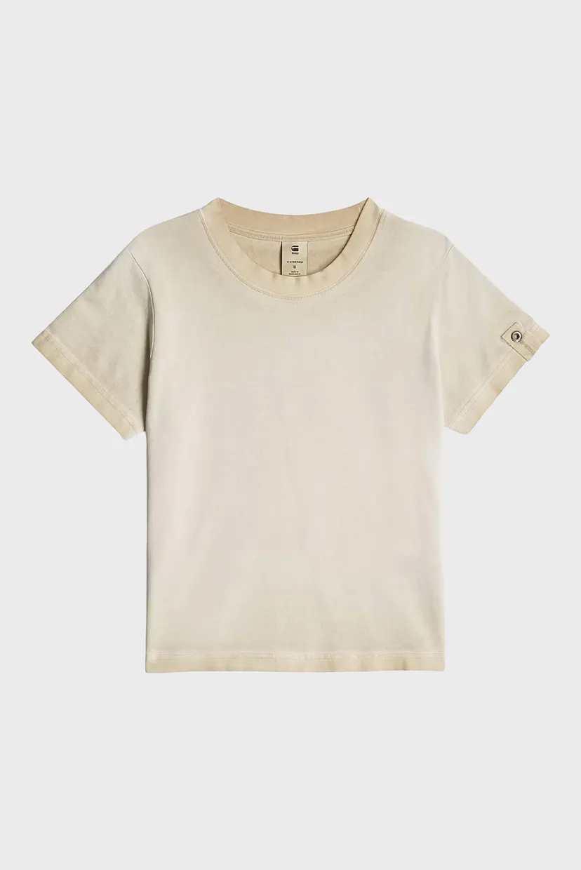 Жіноча бежева футболка Overdyed 6