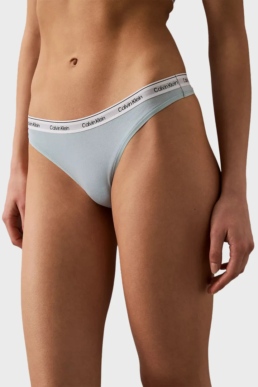 Жіночі блакитні трусики THONG 3