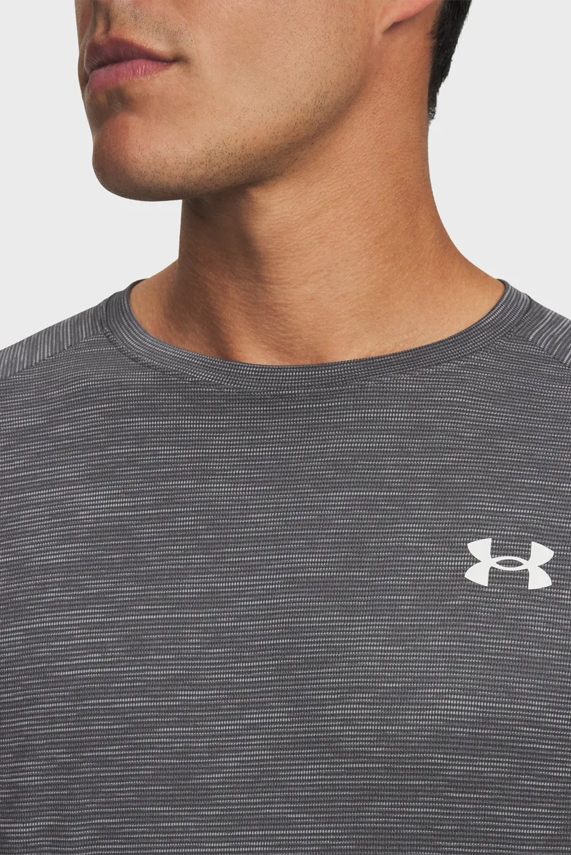Мужская серая футболка UA Tech Textured SS 3