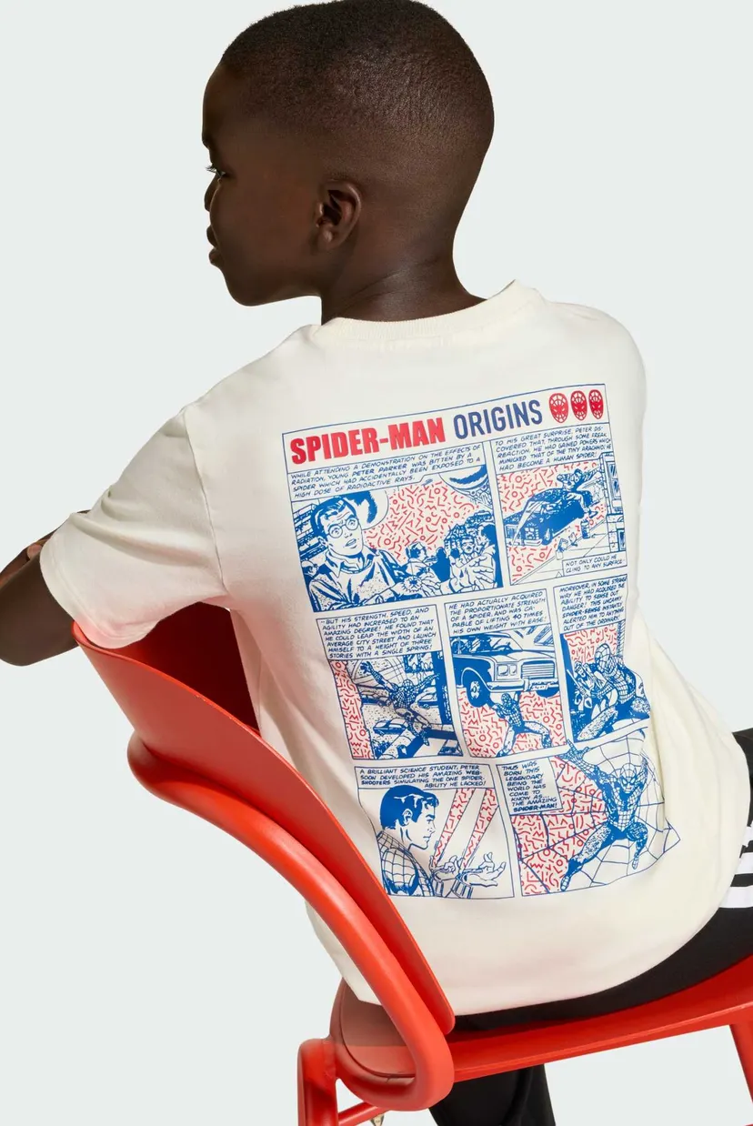 Детская белая футболка ADIDAS MARVEL SPIDER-MAN GRAPHICS 4