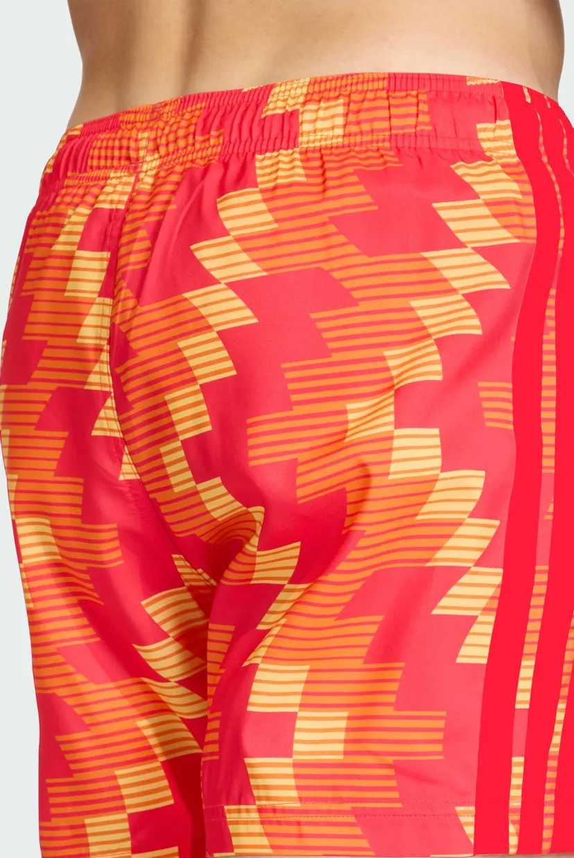 Чоловічі червоні плавальні шорти з візерунком FOOTBALL-INSPIRED GRAPHIC SWIM SHORTS 5 INCH 5