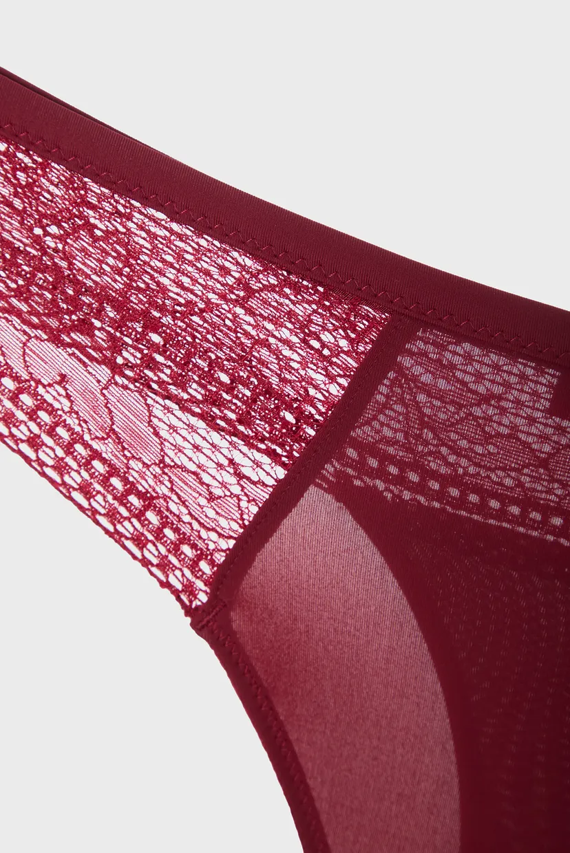 Жіночі бордові трусики THONG (EXT. SIZES) 5
