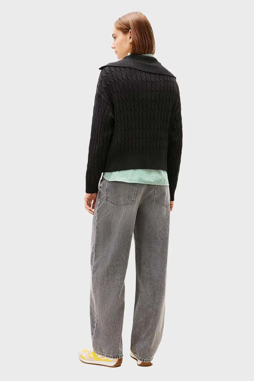 Жіноча чорна кофта CO CABLE MID GG 1/2 ZIP LS SWT 3