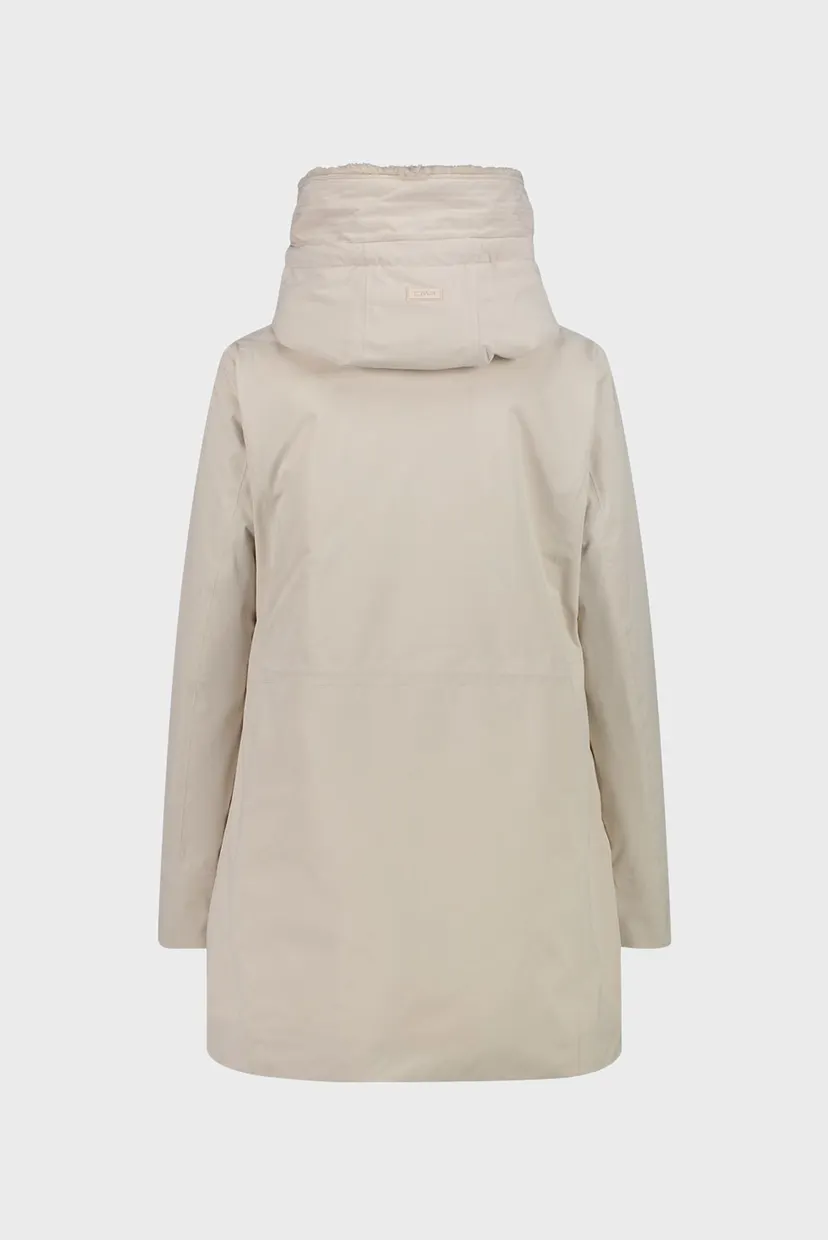 Жіноча бежева парка FIX HOOD TWILL 4