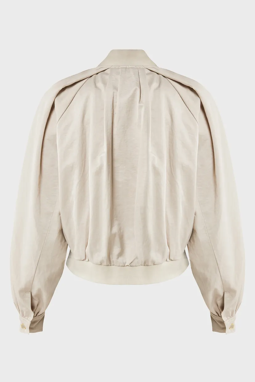 Жіночий бежевий бомбер Cropped bomber 6