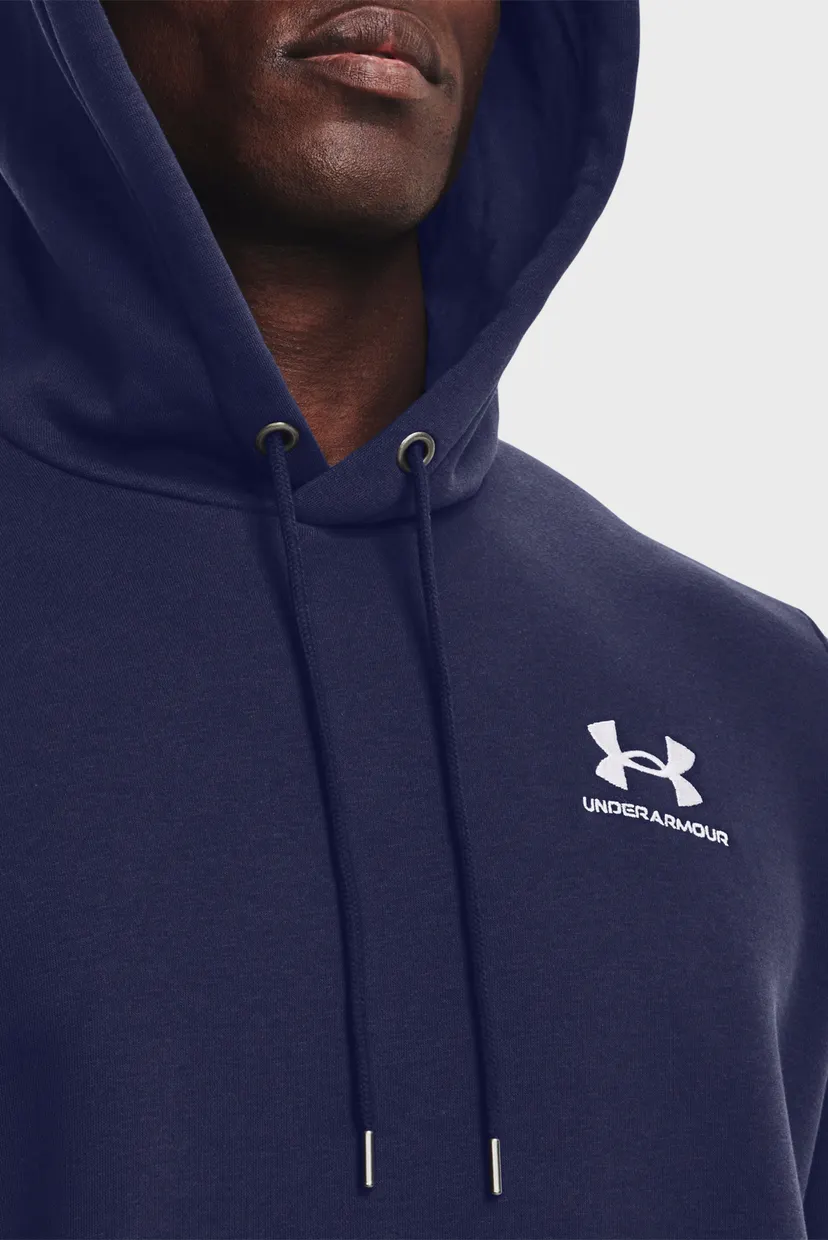 Чоловіче темно-синє худі UA Essential Fleece Hoodie-GRN 4