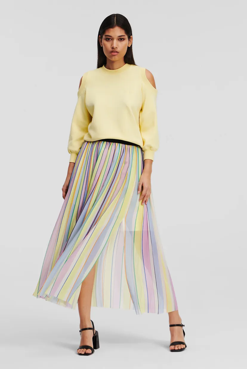 Женская плиссированная юбка STRIPE PLEATED SKIRT 3