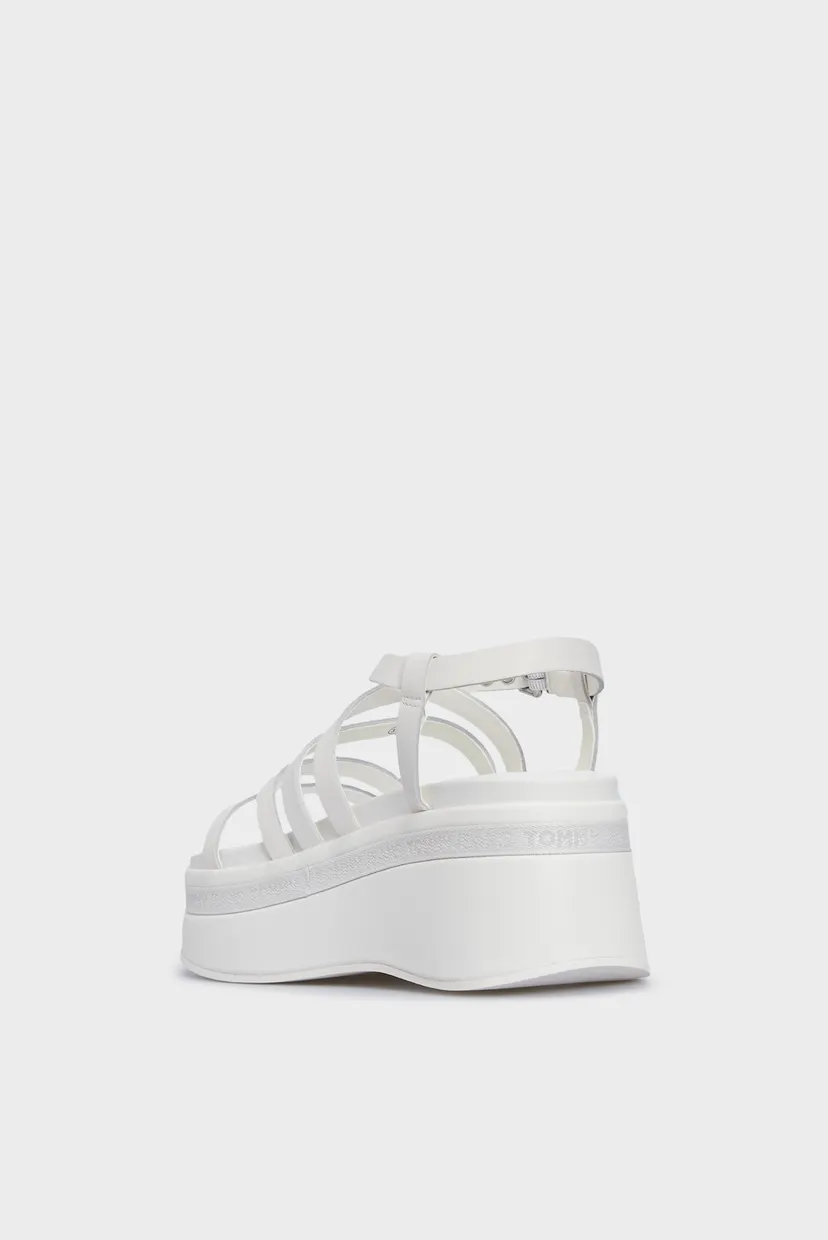 Жіночі білі шкіряні босоніжки TJW STRAPPY WEDGE SANDAL 5